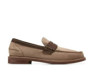 COLE HAAN PINCH PREP SLIP ON PENNY LOAFERS Men's 8 IRISH COFFEE NUBUCK LEATHER - Picture 1 of 9