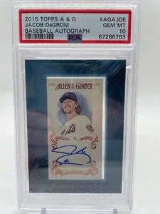 2015 Topps Allen & Ginter Jacob Degrom Auto Autograph #AGA-JDE PSA 10 Gem Mint - Picture 1 of 2