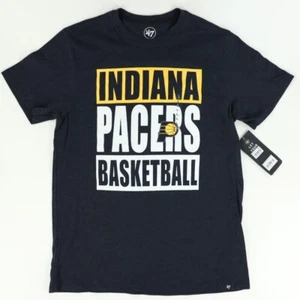 47 Indiana Pacers Spell Out Solid T-Shirt Navy Blue Men's L - Picture 1 of 6