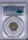1883 Indian Head Cent 1C Pcgs Ms64bn Cac - Looks Close To Rb! Beautiful! Lb