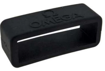 Correa Omega 20 mm genuina nueva lazo de retención de goma negra 98000217 Foto 1 de 2