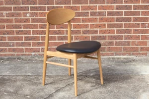 Dane Dining Chair - Solid American Oak Timber - Padded Seat - Picture 1 of 5
