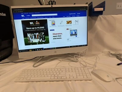 HP touch-screen all-in-one Desktop 24-f0xx Window 10 Home Version - Image 1 of 4