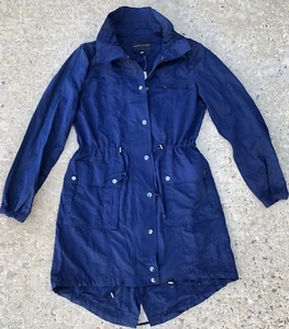 Banana Republic Adjustable Drawstring Navy Windbreaker Jacket Coat XS $150 - Picture 1 of 10