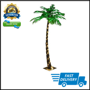 Lighted Palm Tree Multicolor Green for Home Christmas Garden Decoration 5 Feet