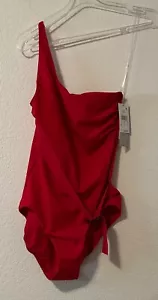Nuevo con etiquetas Traje de baño Amoressa Traje de baño de una pieza Un hombro Rojo Talla 8 - Imagen 1 de 4