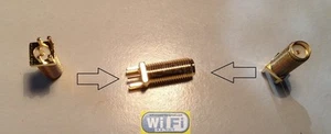 1 x connecteur droit RF femelle monture SMA SMA or coaxial RF États-Unis - Photo 1/2