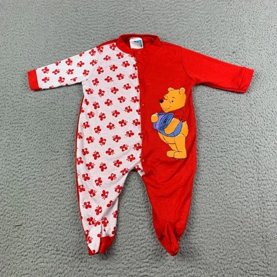Vintage 90s Disney Store Winne The Pooh Romper One Piece Jumpsuit Small 0-11 lbs - Image 1 of 4
