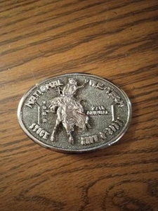 1983 National Western Stock Show And Rodeo Belt Buckle 77th Annual - Bild 1 von 6