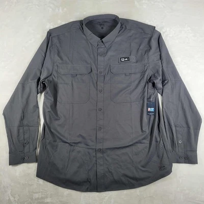 Pelagic Guide Long Sleeve Shirt Men's 3XL Gray Keys Pro Fishing UPF 50+ NWT - Image 1 of 4