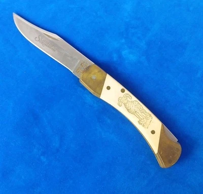 Schrade Scrimshaw SC507 Ram Lockback Pocket Knife - Image 1 of 4