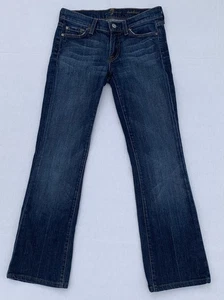 7 For All Mankind Bootcut Original Jeans Distressed Dark Wash Denim Blau 24 x 29 - Bild 1 von 5