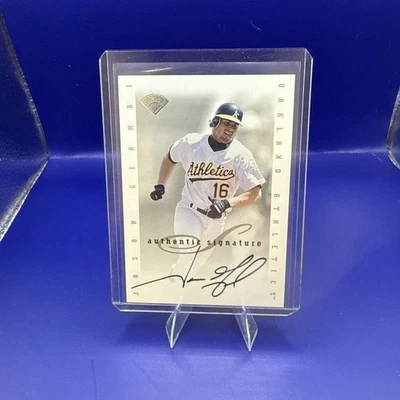 Jason Giambi - Actualización de la serie Leaf Signature 1996 - Autografiado - Firmado - A's Foto 1 de 2