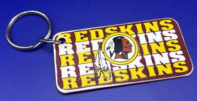 VTG Washington Redskins Commanders 3" Long Plastic Tag Express Team NFL Keychain - Image 1 of 4