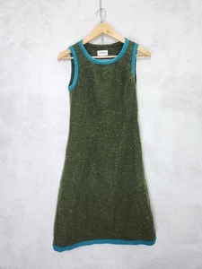 Vestido Brora Edición Limitada Mezcla Lana Línea A Talla 8 Verde Manchado Contraste - Imagen 1 de 9