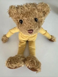 Vtg Fine Toy Teddy Bear Plush 13” Brown Stuffed Animal Tan No Clothes Gold - Picture 1 of 7