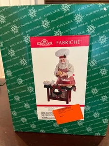 Kurt Adler 10.5-Inch Fabriché 2-Piece Baking Santa Set - Picture 1 of 7