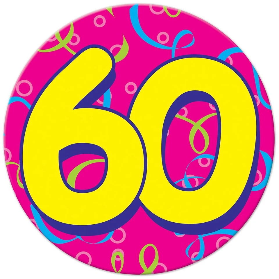 Botón Jumbo "60" Talla 6" para Halloween - Beistle Foto 1 de 1