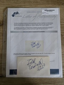 Eddy Arnold Autographed Signed 3x5" Card American Country Singer - Picture 1 of 2