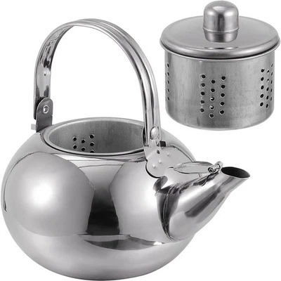  Bollitore d'acqua in metallo comodo tea pot pot da cucina da cucina ristorante - Immagine 1 di 4