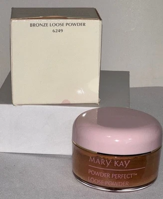 Mary Kay Powder Perfect Loose Powder Bronze #6249 6V04 NEW Lifted Seal Pink Lid  - Image 1 of 4