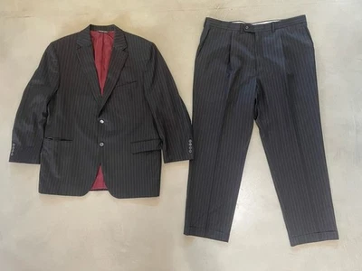 Savile Row Loro Piana Pinstripe Suit 44R Gabardream Super 130s Wool Pants 39x30 - Image 1 of 4