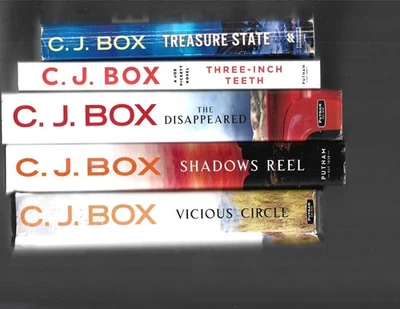 C. J. BOX Book Lot of 5 Joe Pickett HCDJ & PB SHADOWS REEL, THREE-INCH TEETH ++ - Image 1 of 3