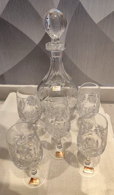 Joska Bleikristall - Wunderschöne hochwertige Karaffe mit 5 Gläsern  - Bild 1 von 4