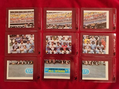⚾1977 Topps Cloth Stickers AL PUZZLE Complete Set⚾i3  ALL 9 NR-MINT NM or Better - Image 1 of 4