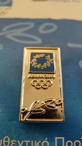 "LOGOTIPO EN RELIEVE PLATEADO" - LOGOTIPOS COLECCIONABLES - PIN OLÍMPICO ATENAS 2004" - Imagen 1 de 1