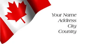 Return Address Mailing Label Canada Canadian Flag - Picture 1 of 1