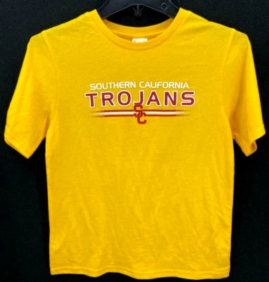 NUEVA USC Trojans California Champion Oro Amarillo SS Camiseta Cuello Redondo Juvenil M Foto 1 de 4