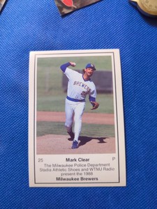 1988 Milwaukee Brewers - Milwaukee Police -  Mark Clear