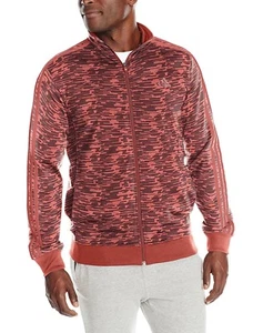 Nueva con etiquetas Chaqueta de punto esencial para hombre Adidas con cremallera roja multicolor XXL Dri Fit - Imagen 1 de 2