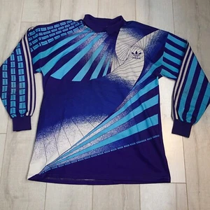 Adidas Vintage 90s Long Sleeve Goal Keeper Soccer Jersey sz L - Picture 1 of 14