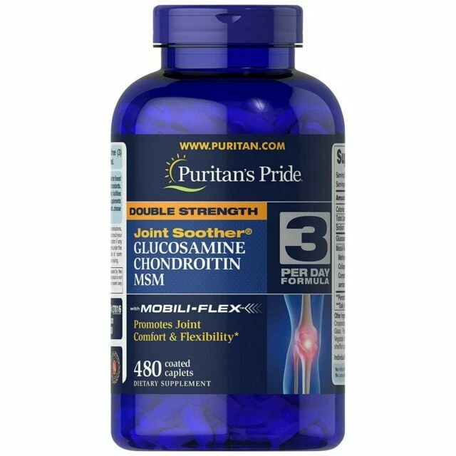 Puritans Pride 27816 Double Strength Joint Soother Dietary Supplement 480 Capsules