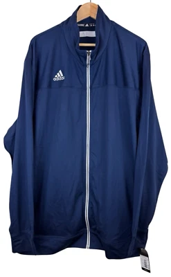 Adidas Climalite Utility Track Jacket Collegiate Navy/White Men's 2XL NWT - Image 1 of 4