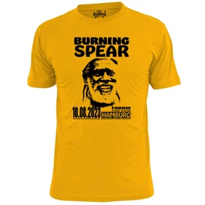 Camiseta reggae para hombre Burning Spear Hamburgo Gig Spliff Ganja - Imagen 1 de 3