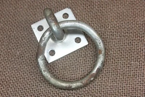 Old Horse Tie Hitching Post 2 5/8” Ring Barn Door Pull Hand Towel rustic steel - Picture 1 of 8