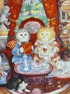 Franklin Mint Bill Bell Whisker Wuv Cute Cats Kittens Collectors Plate - Picture 1 of 4