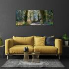 Glass Print Tempered Wall Art Tempered 125X50 Fairy Forest Sunlight Rays