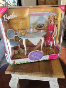 1999 TEA TIME Barbie Friends Lil Bear & Cozy Bunny Gift Set Playset New in Box - Picture 1 of 8
