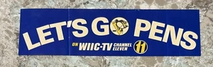 Vintage WIIC-TV Kanal 11 Pittsburgh Penguins "Let's Go Stifte" Autoaufkleber - Bild 1 von 2