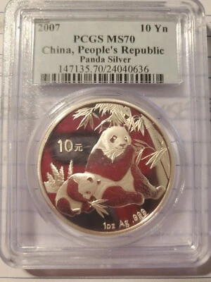 Silver Panda S10Yn 2007 graduación profesional MS70 Foto 1 de 2