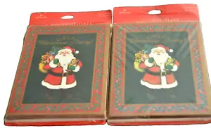 FIESTA DE NAVIDAD Invitaciones SANTA CLAUS 16 De Colección Sello NUEVO DE LOTE ANTIGUO 2 Paquetes de 8 ea. - Imagen 1 de 2