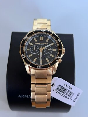 Reloj deportivo Armani Exchange AX1958 Spencer inspirado en el buceo S/acero nuevo con etiquetas/caja $225 Foto 1 de 4
