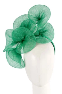 Green spring racing sinamay flowers fascinator by Max Alexander 100% AU Seller - Picture 1 of 5
