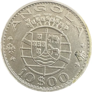 Angola 10 Escudos 1969 Coin - Picture 1 of 2