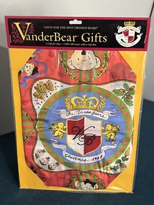 1997 Muffy VanderBear 100% Silk Scarf Gift Box Holiday Alice Accessory Retired - Picture 1 of 3