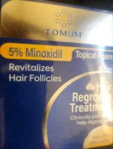 Tomum 5% Minoxidil Foam Topical Hair Loss treatment Unscented 60ml 1 Pack   (A17 - Picture 1 of 5